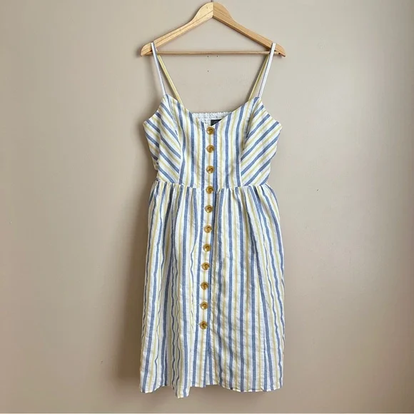 Vince Camuto Sleeveless Stripe Midi Dress Size 14 - Picture 2 of 11